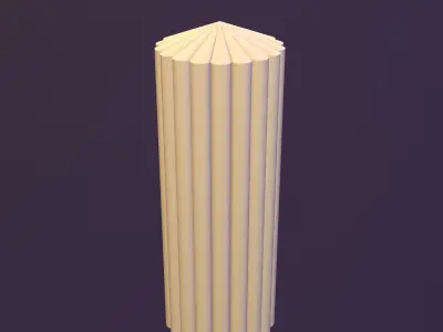 Striped Pillar Candle 3D print model