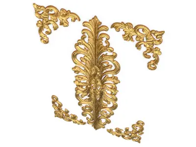 Classic decor ornament carved 39 3D model