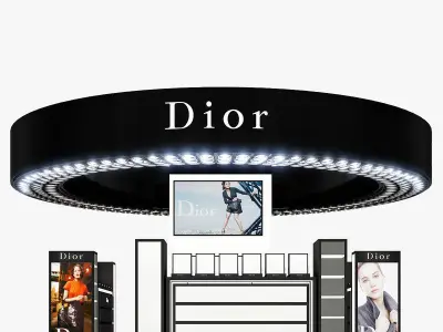 Cosmetics Stand - Dior 3D model
