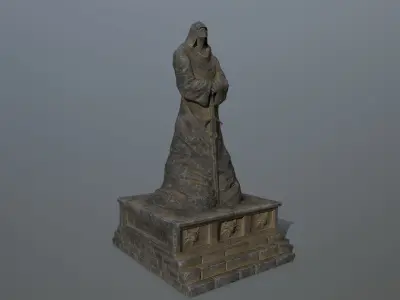 statue 4 lord of rings Low-poly 3D model