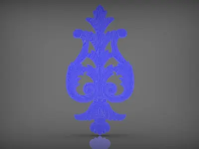 Floral Wood Carving for Furniture - 9 3D model