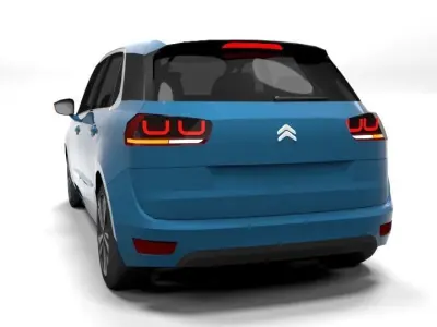 CITROEN C4 PICASSO 2016 LOWPOLY Low-poly 3D model