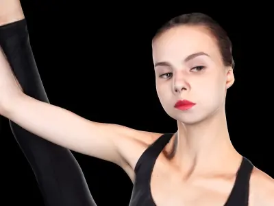 Scan dancing female 19 Low-poly 3D model Low-poly 3D model