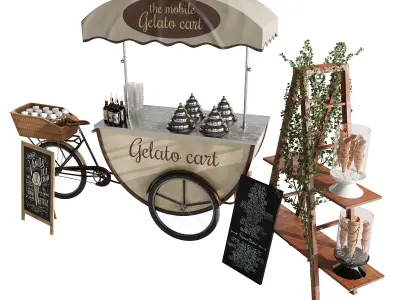 Ice cream bicycle 3 3D model