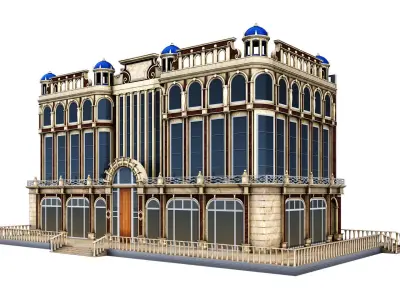 5 luxury building 3D model