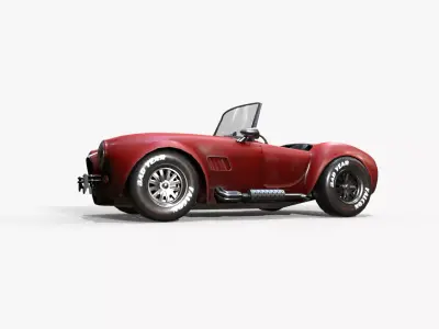 Low poly Ac cobra car Low-poly 3D model