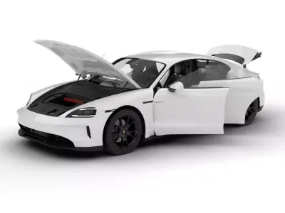 Porsche Taycan GTS 2025 HQ 3d model 3D model