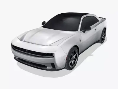 Dodge Charger Daytona 2024 Low-poly 3D model