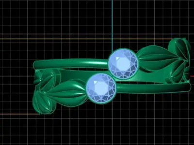 STYLISH FANCY ENGAGEMENT 3D PRINTABLE MODEL  3D print model