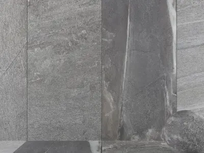 Stone Wall Tiles Santorini Grey 120x270 Set 3 Texture