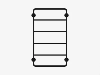 Towel Rail - Ladder - Luxury - Sleek Low-poly 3D model