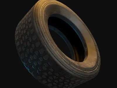 Car Tyre Low-poly 3D model