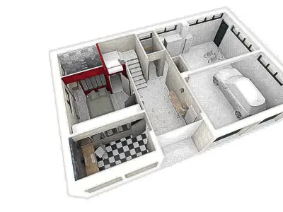 Maison individuel Free 3D model