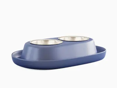Plastic Pet Bowl Set 3D model