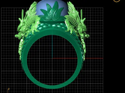 ring Dragon 3D print model