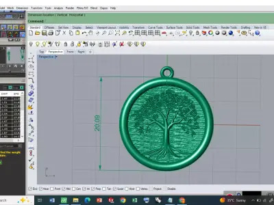 Luxury Tree of Life Pendant 3D print model