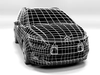 CITROEN C4 GRAND PICASSO 2016 LOWPOLY Low-poly 3D model