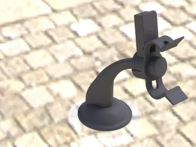 Phone Holder Simple with suction cup Free 3D model