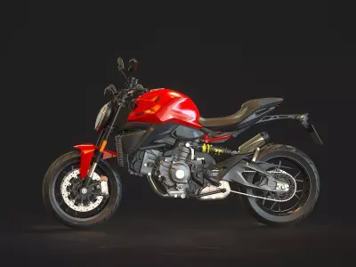 Base model Ducati Monster 890 2026 3D model