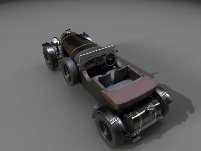 1920s Sports Car Low-poly 3D model