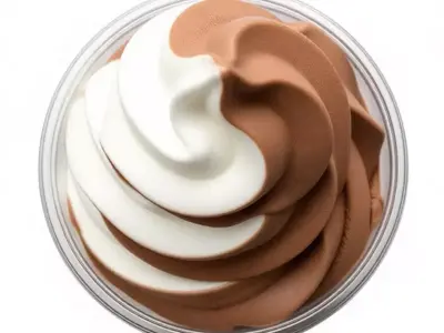 Chocolate Vanilla Swirl Ice Cream 3D Realistic Low-poly 3D model