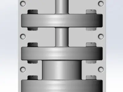 3D-Printable Axial Ventilator Blower Assembly 3D print model