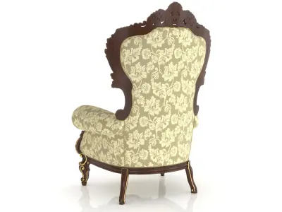 Golden rococo throne by Modenese 3D model