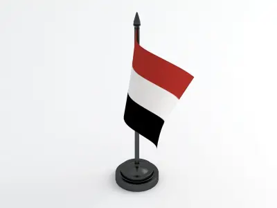 Table Flag Yemen 3D model