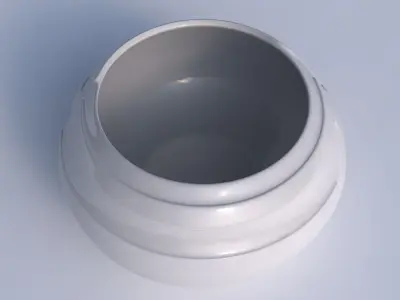 Bowl squeezed twisted with smooth ribbons 3D print model