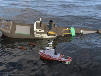 Transport Ship Free 3D model