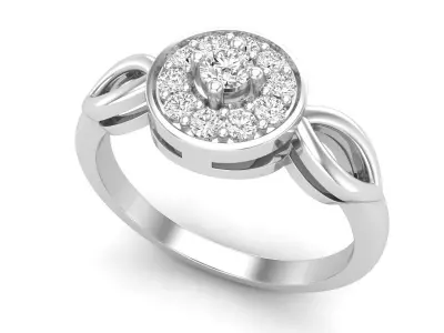 AV 665 Ladies diamond generic ring 3D print model