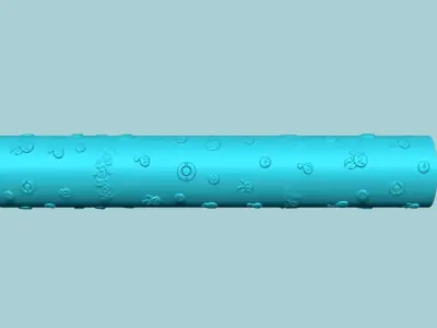Texture Roll 62 Pokemon Positive - Fondant Decoration Maker 3D print model