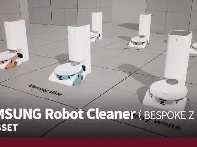 SAMSUNG Robot Cleaner - BESPOKE Z Bot Low-poly 3D model