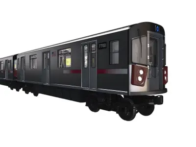 Subway car R142 Low-poly 3D model