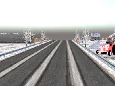 Snow Hill Bridge Racing Challenge 3D Model Kit 2025 Low-poly 3D model