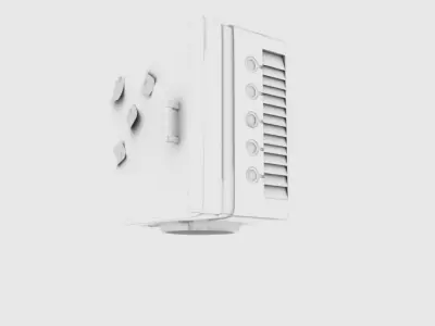 Futuristic Sci-Fi Fridge Free 3D model