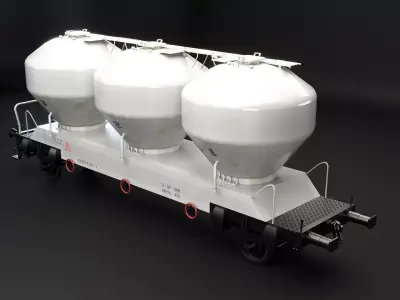 UGPPS Grain Hooper Railroad Car Low-poly 3D model