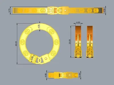 Branded enamel set 3D print model