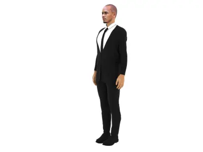 Fabinho man in suit Low-poly 3D model