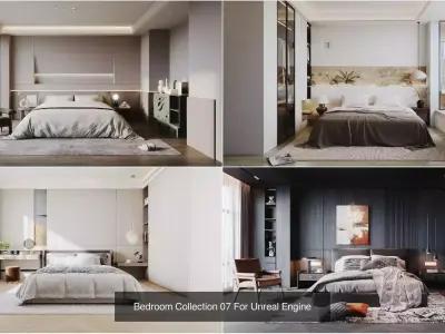 Bedroom Mega Pack 01 3D Model Collection