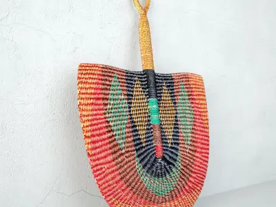 African Handwoven Fan 20 3D model