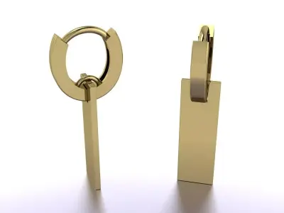 Earrings Jewelry Gold KJ-074 3D print model