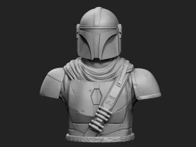Bust of The Mandalorian Free 3D print model