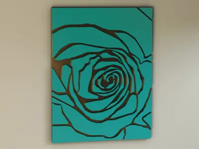 panel flower Low-poly 3D model