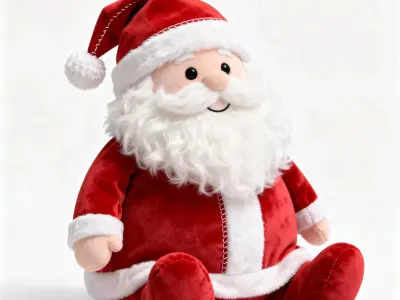 Santa Claus Plushy Cute Low-poly 3D model