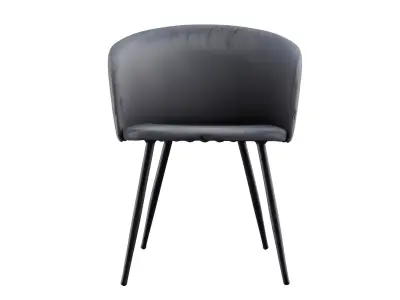 Vintage Worn Dining Chair - Retro Industrial Style 3D model