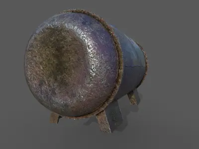 Old water tank-Version 002 Low-poly 3D model