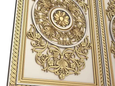 Backgammon Set 01 White Low-poly 3D model