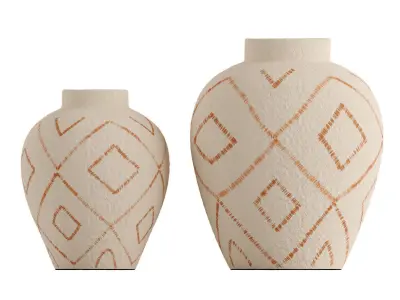 Diamond Urb Vase Set 3D model