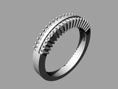Jewelry Ring Gold 3D print model 14